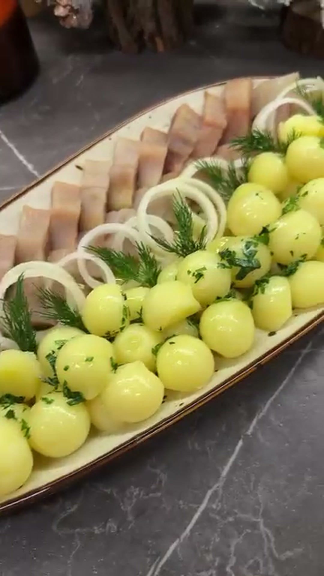Селедь с картофелем