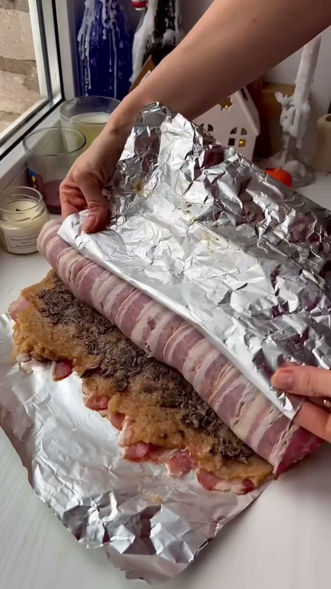 Мясной рулет в беконе-идеальное блюдо для праздника