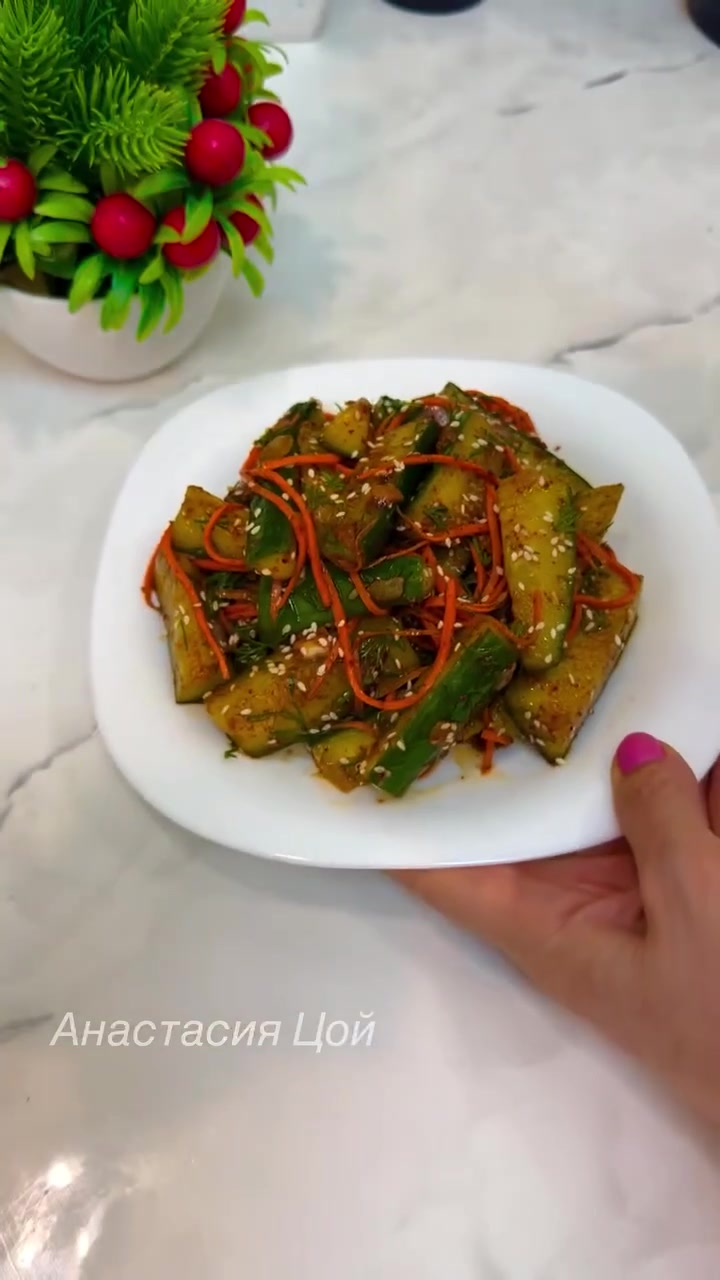 Острые огурцы по-корейски