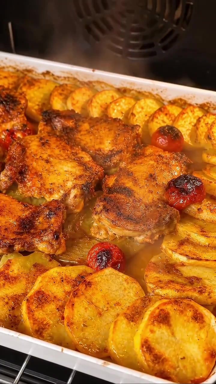Курица с картофелем в духовке