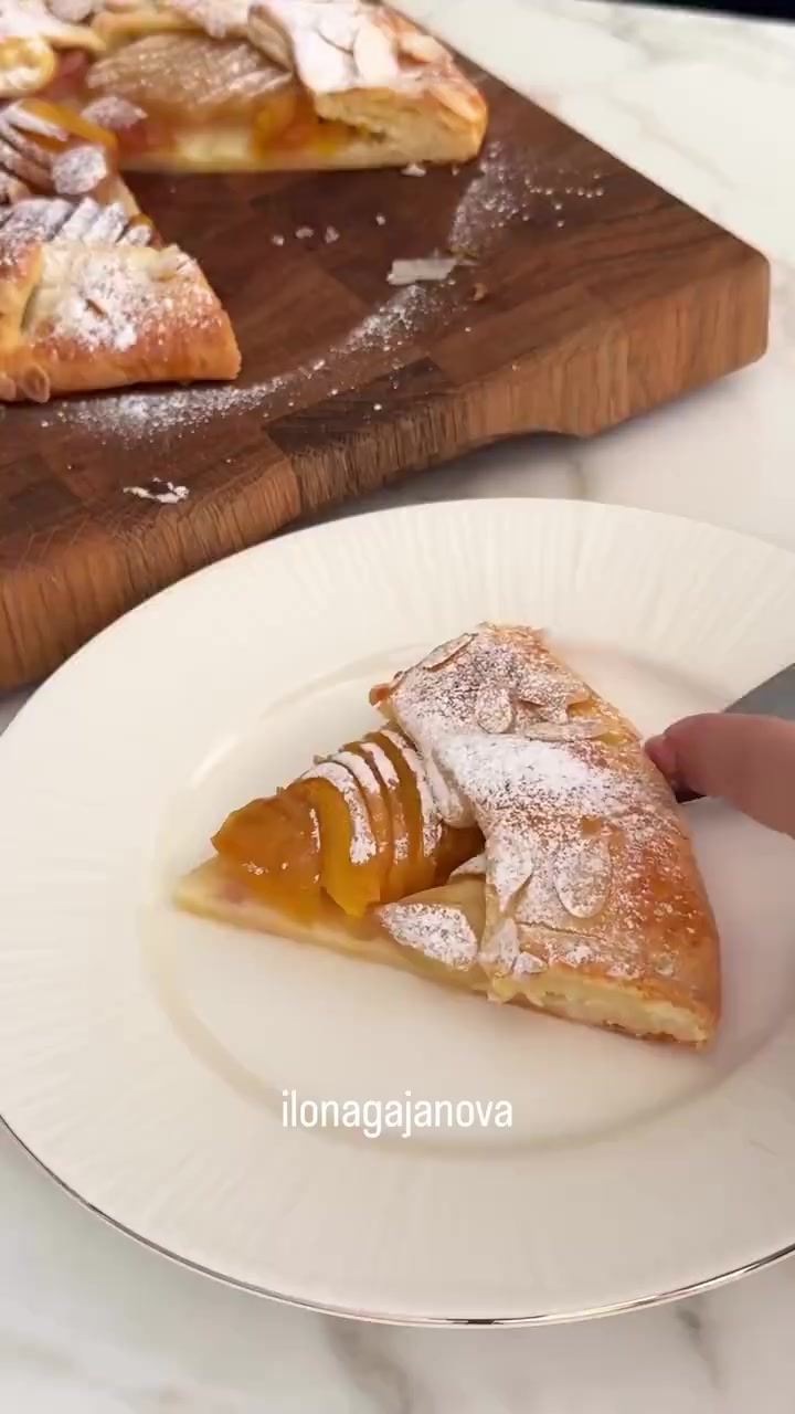 Творожные галеты с персиками